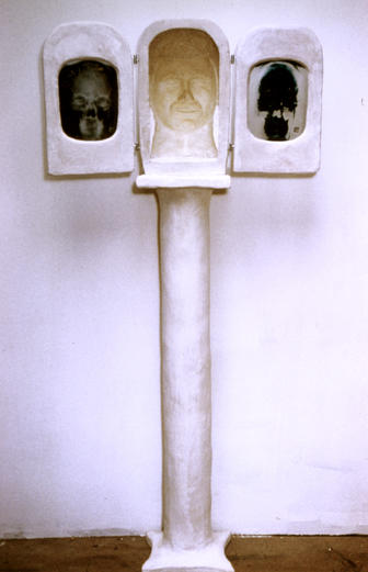 #Der Fluss der Zeit_Kopf# 1990-1992 188 x 90 x 32cm Mixedmedia