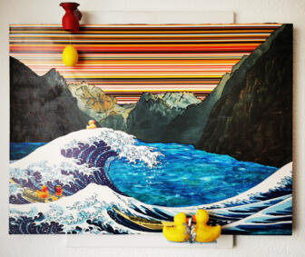 #Ducks (Fake) World# 2014 82 x 72 x 11cm Mixedmedia (in Kooperation mit Friedo Niepmann)